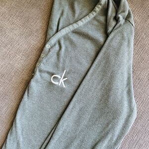 Calvin Klein Gray Long Sleeve Sleep Top